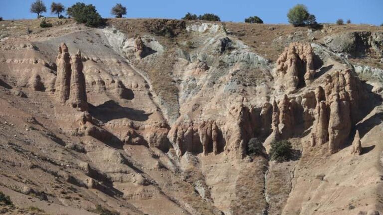 Ce sont les cheminées de fées de Tokat, leur hauteur atteint 10 mètres.