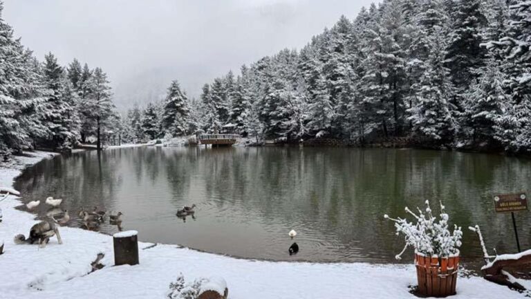 Limni Lake portait sa robe de mariée blanche