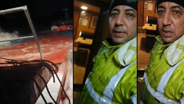 C&rsquo;est ainsi qu&rsquo;il a filmé les derniers instants du naufrage du navire : il s&rsquo;est enregistré en train de prier et l&rsquo;a envoyé à sa femme.