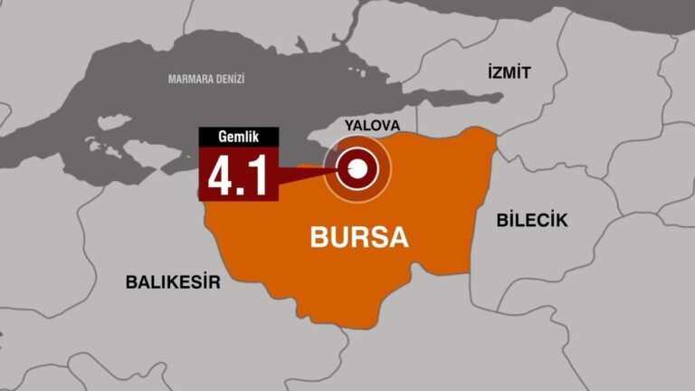 Dernières nouvelles… Séisme de magnitude 4,1 à Bursa