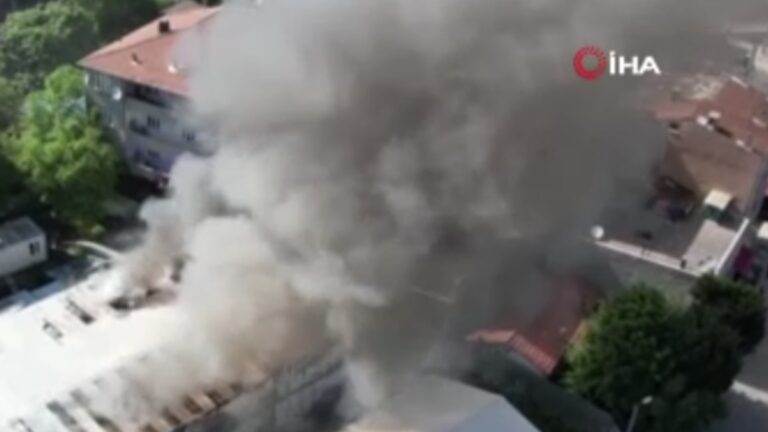 Incendie dans le dortoir du chantier de construction à Başakşehir !