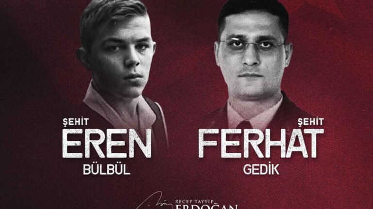 Le Président Erdoğan a commémoré les officiers martyrs de la gendarmerie Ferhat Gedik et Eren Bülbül