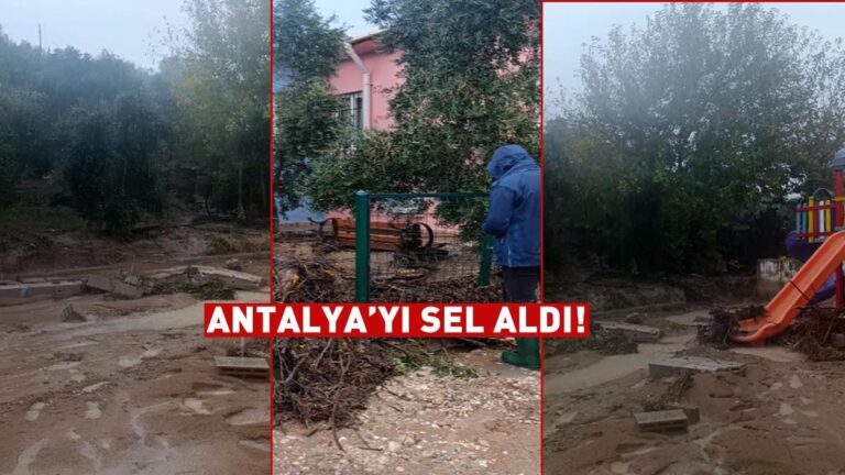 Le code orange a été donné ! Antalya a été inondée : Le mur du jardin de l'école s'est effondré, l'hôtel 5 étoiles a été inondé !