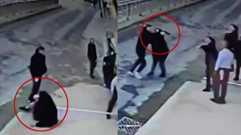 VOICI LES MOMENTS : Il a laissé tomber une femme marchant sur la route, le fils de la femme a sorti une arme à feu !