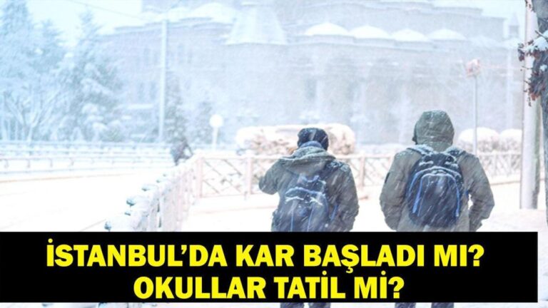 Istanbul Snowfall de dernière minute! La neige a-t-elle commencé à Istanbul? 19 février, combien de temps les chutes de neige d'Istanbul prendront-elles aujourd'hui? Rapports d'Istanbul Akom et MGM
