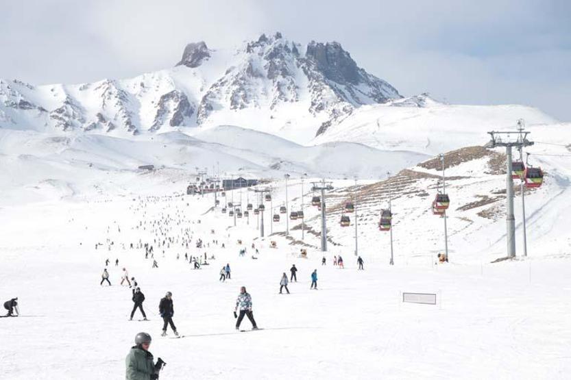 Densité du week-end au centre de ski Erciyes