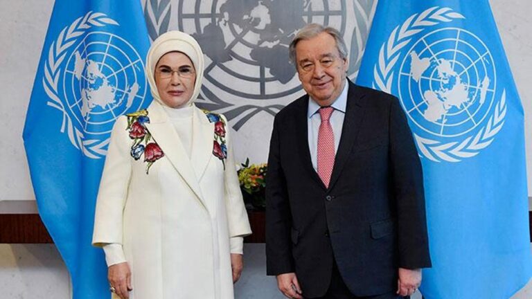 Emine Erdoğan a rencontré le secrétaire général de l'ONU Guterres à New York