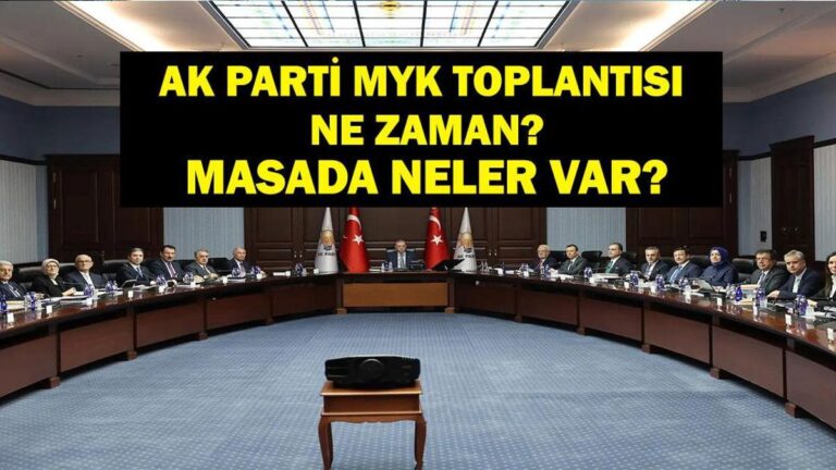 Quand est la réunion Myk du parti AK? Quels sont les sujets MYK et quels problèmes seront discutés? Se rassembler sous la présidence du président Erdoğan
