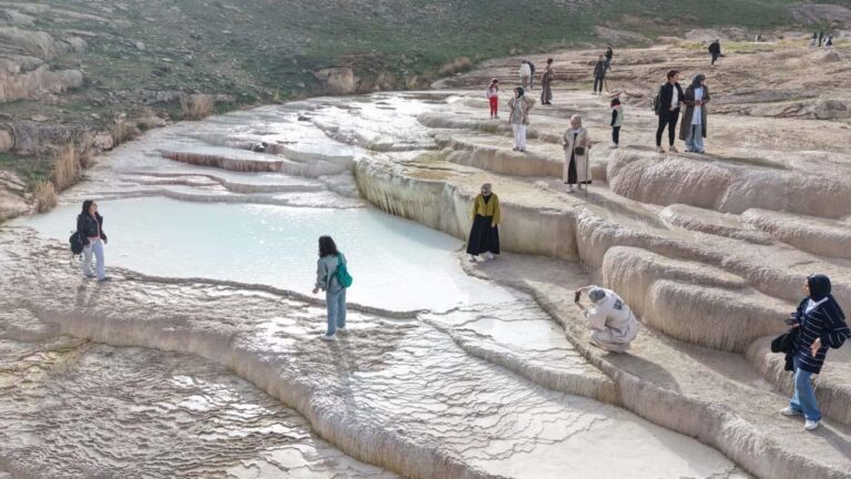 Visiteur face à Van Traver