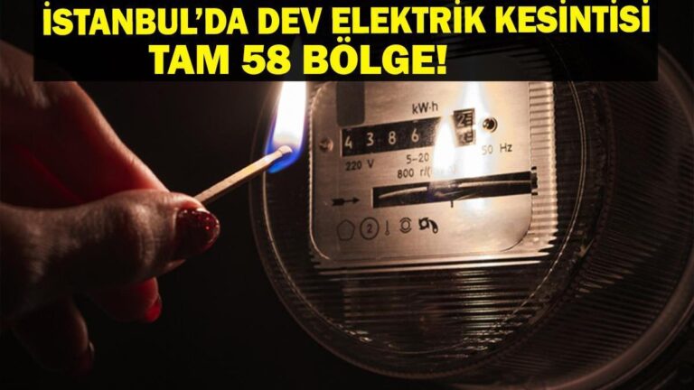 58 Place d'électricité Coup: 23 mai La panne d'électricité Istanbul se terminera? Quand l'électricité arrivera-t-elle à Istanbul? Bedaş Ayedaş Electric Fault Investig
