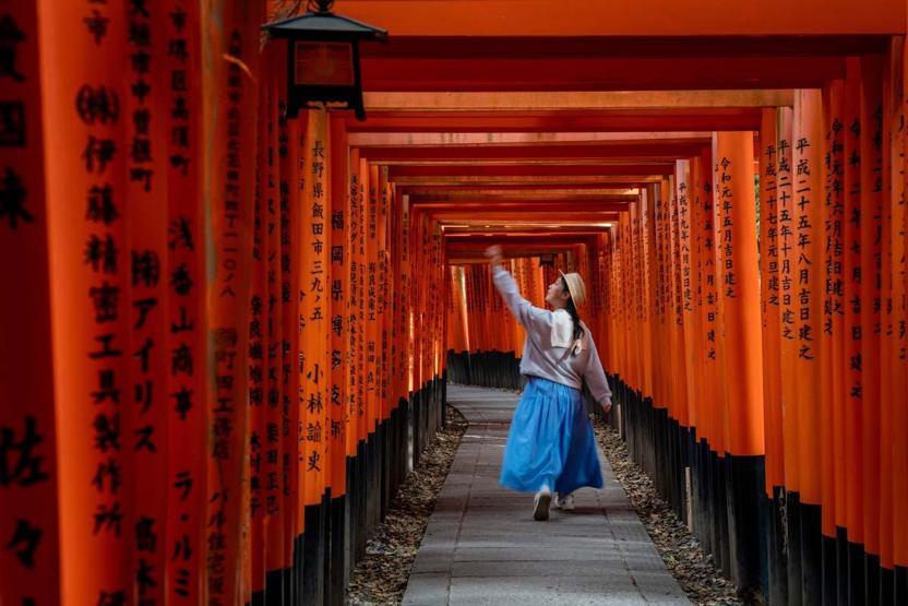 Symbole de souhait et de gratitude du Japon: Temple Fushimi Inari