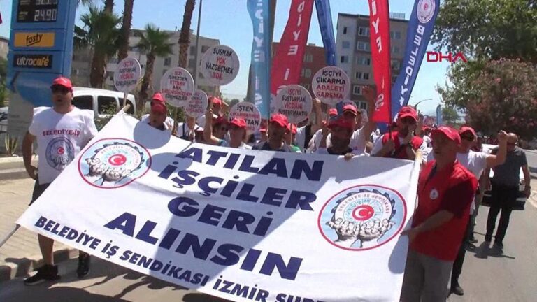 Travailleurs émis à Izmir en action