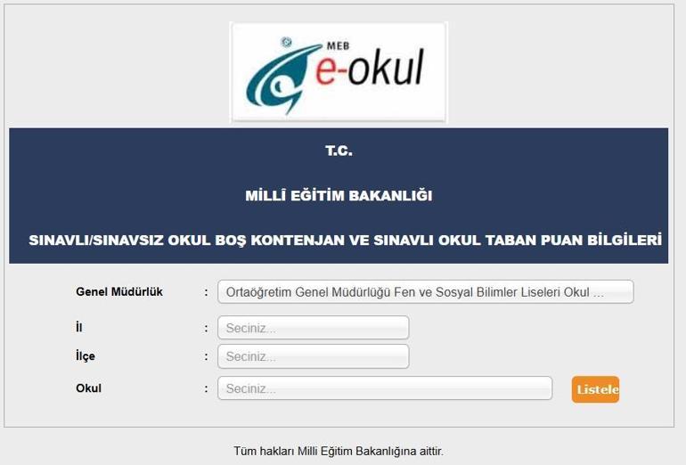 Résultats de l'examen LGS 2025 Result.meb.gov.tr LGS Résultat de la recherche Sécran Apprenez votre score avec TC No.