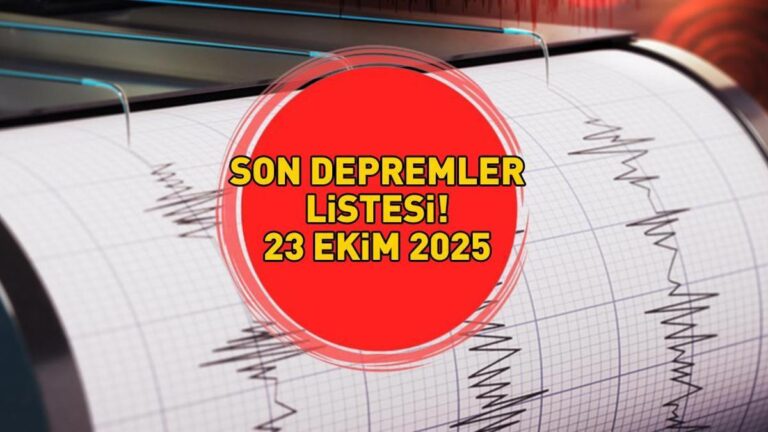 DERNIÈRES NOUVELLES TREMBLEMENT DE TERRE 23 OCTOBRE 2025 | Y a-t-il eu un tremblement de terre, où et avec quelle intensité ? L'AFAD et l'Observatoire de Kandilli ont annoncé : Kütahya, Manisa, Balıkesir…