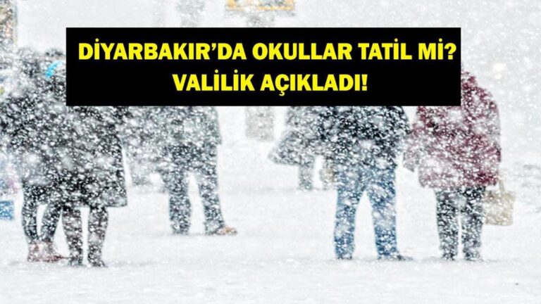 LES ÉCOLES DE DIYARBAKIR SONT-ELLES FERMÉES ? Mercredi 31 décembre Les vacances scolaires sont-elles à Diyarbakır ? Y a-t-il eu une déclaration du gouverneur de Diyarbakır ?