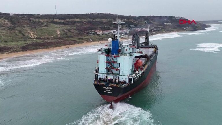 Le cargo échoué a été secouru après 1 semaine