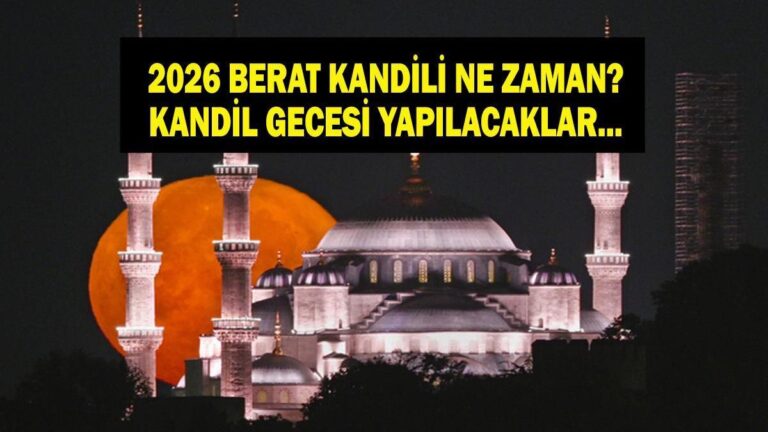 EST-CE QUE LA BOUGIE BERAT EST AUJOURD'HUI ? Quand est Kandil, aujourd'hui ou demain, quel jour ? Calendrier des fêtes religieuses Diyanet 2026