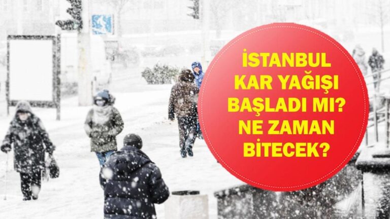 QUAND NEIGE-T-IL À ISTANBUL ? Météorologie et AKOM annoncées : quand la neige tombera-t-elle à Istanbul ?