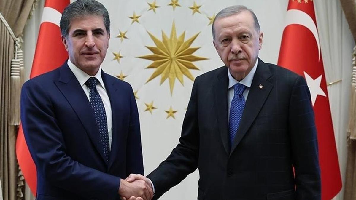 Le Président Erdoğan a rencontré le président du gouvernement régional kurde irakien Nechirvan Barzani