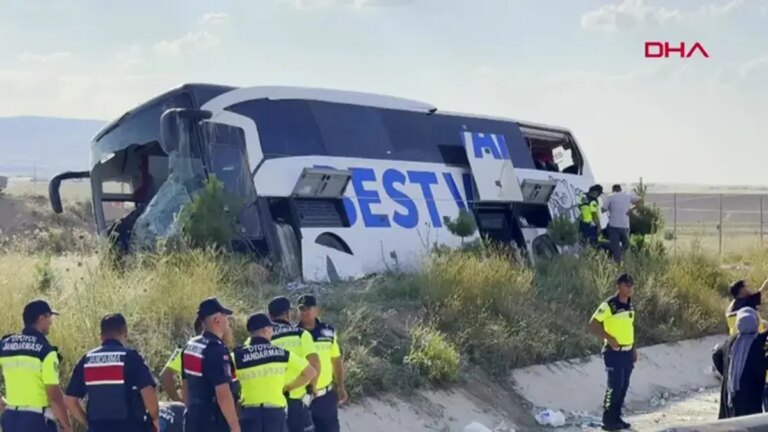 DERNIÈRES NOUVELLES | Accident de bus de passagers à Aksaray ! Il y a beaucoup de blessés
