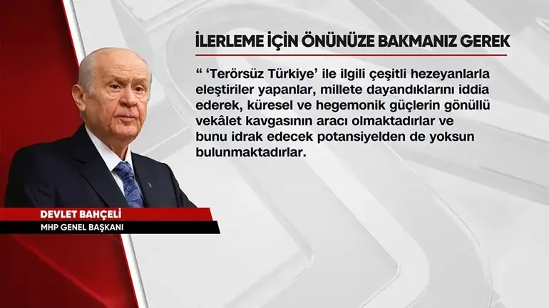 Déclaration sur une Turquie sans terreur et sur la loi-cadre du leader du MHP, Bahçeli