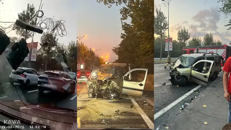 C'est ainsi que la voiture a volé dans la voie opposée à Istanbul